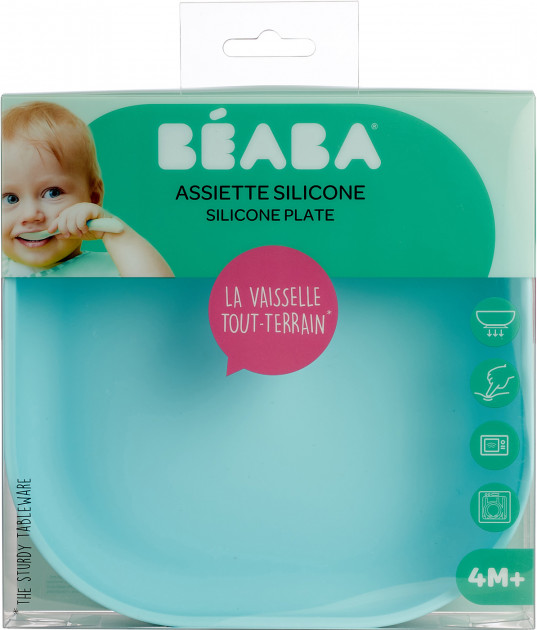 Силиконова тарелка на присоске Beaba Babycook, голубой (913430) - фото 3