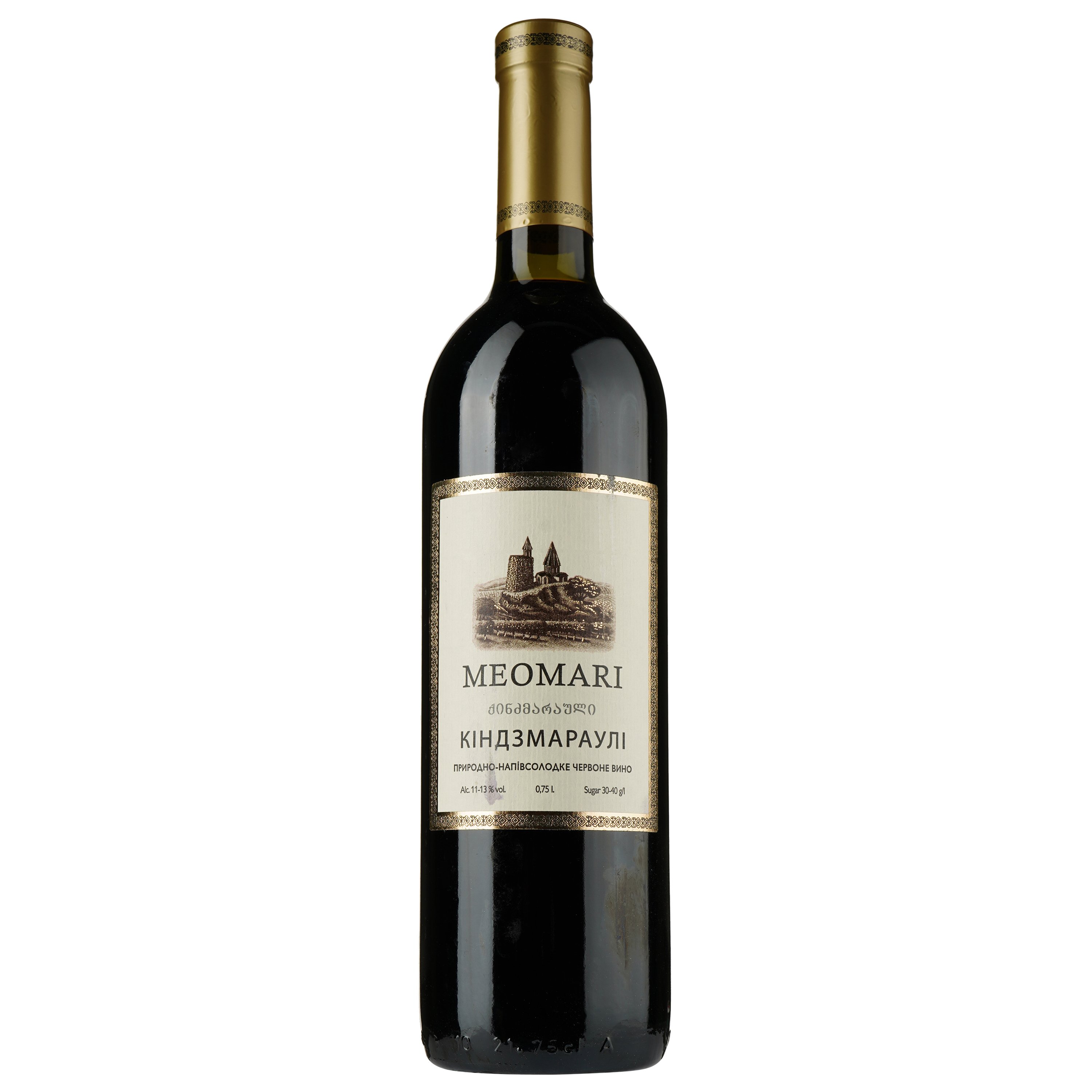Вино Meomari Кіндзмараулі, червоне, напівсолодке, 12,5%, 0,75 л - фото 1