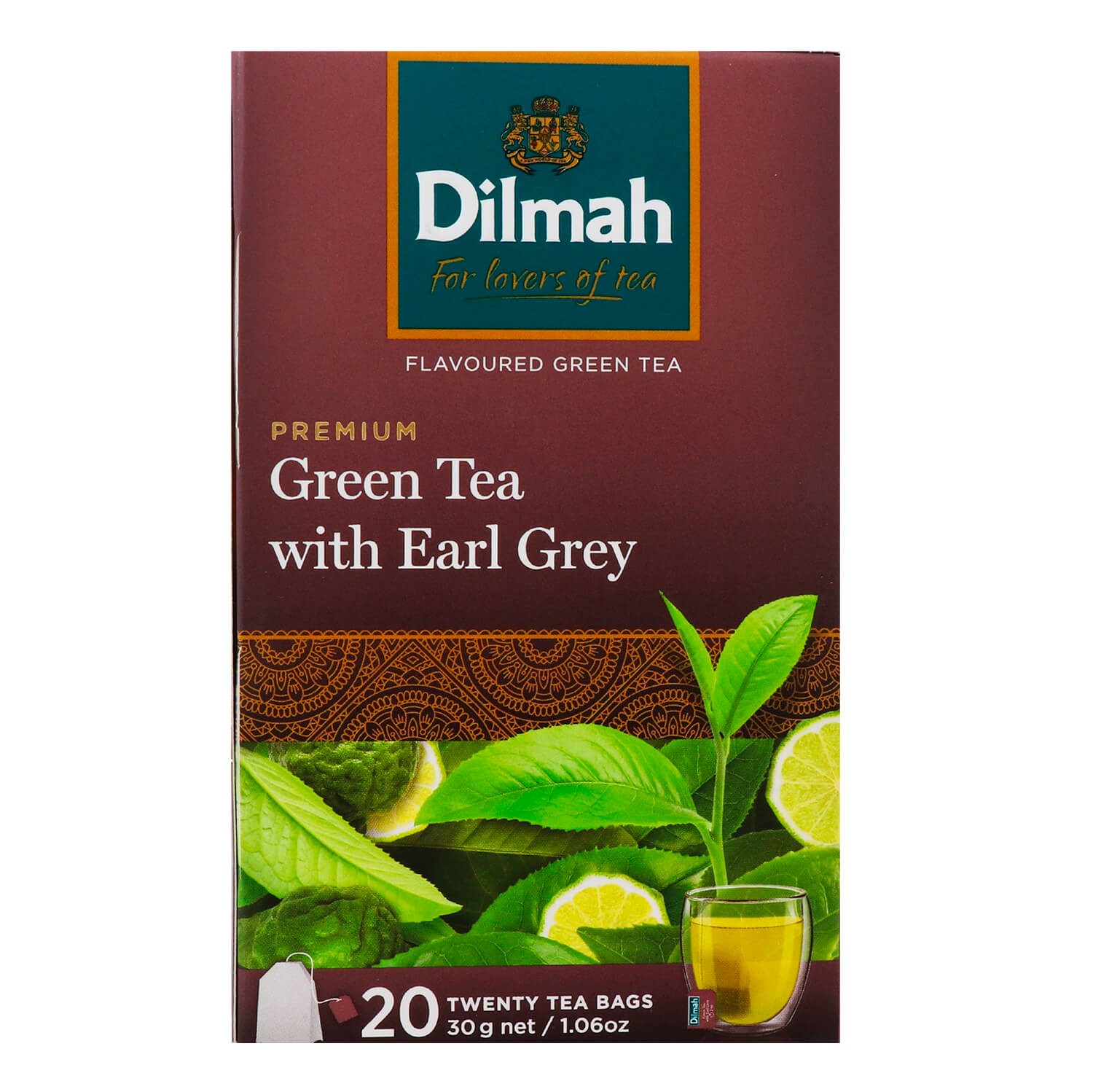 Чай зелений Dilmah Бергамот, у пакетиках, 20 шт. (879527) - фото 1