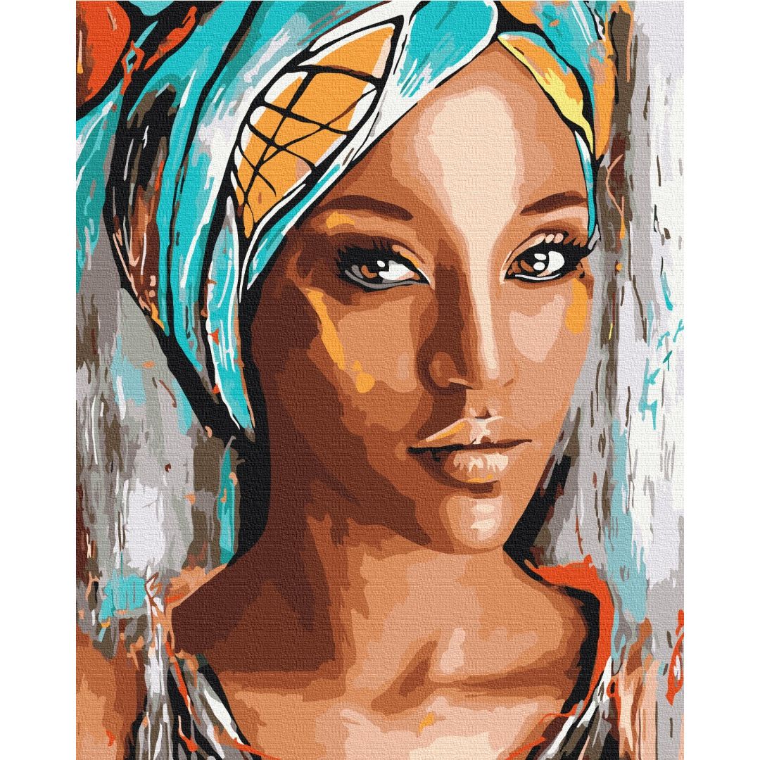 Картина по номерам Портрет африканской женщины Brushme 40x50 см разноцветная 000221200 - фото 1