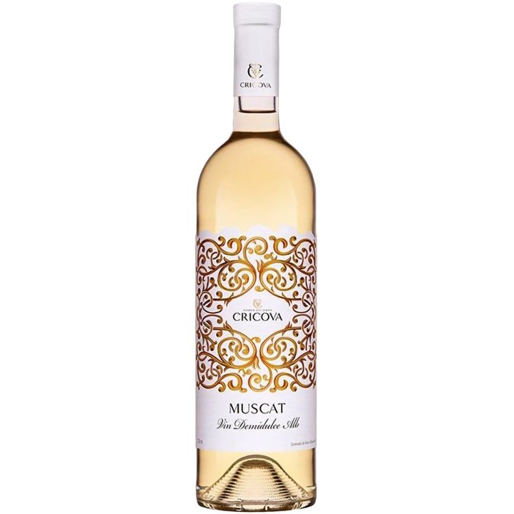 Вино Cricova Muscat Ornament, біле, напівсолодке, 0.75 л - фото 1