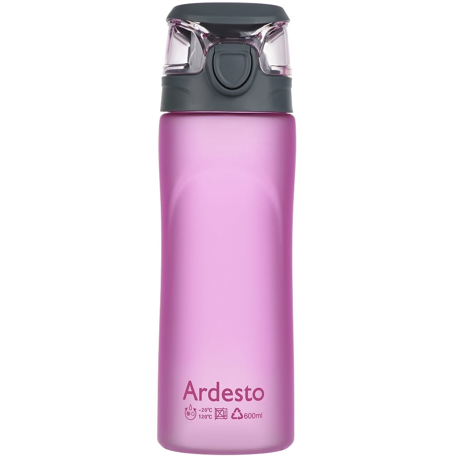 Бутылка для воды Ardesto Matte Bottle, 0,6 л, розовый (AR2205PR) - фото 1