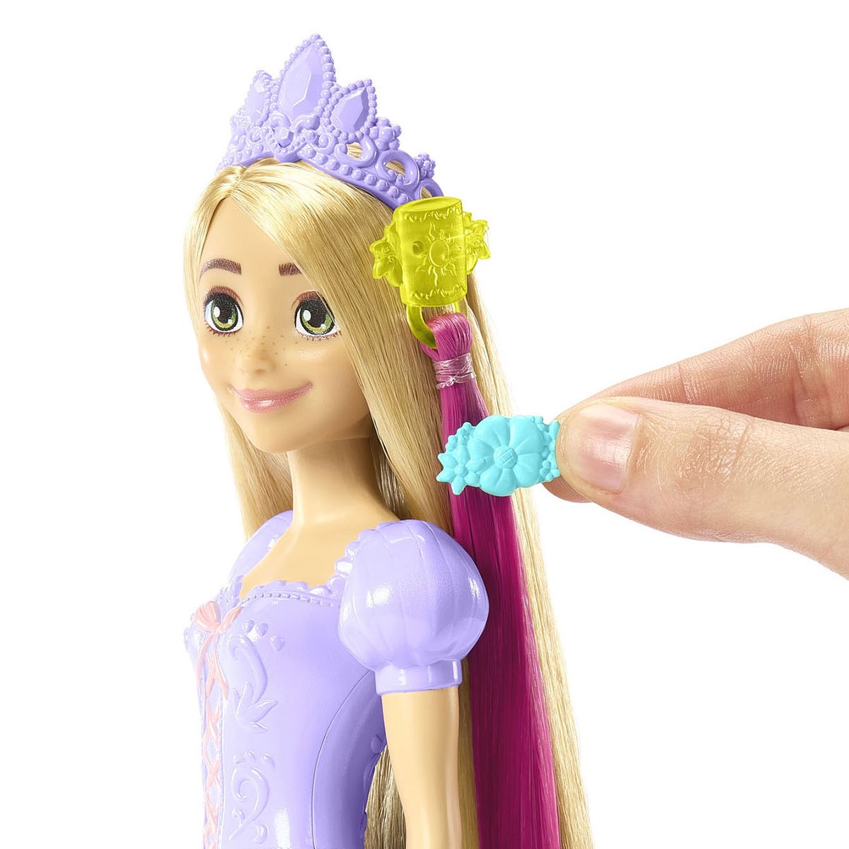Игровой набор с куклой Disney Princess Рапунцель Фантастические прически, 27 см (HLW18) - фото 6