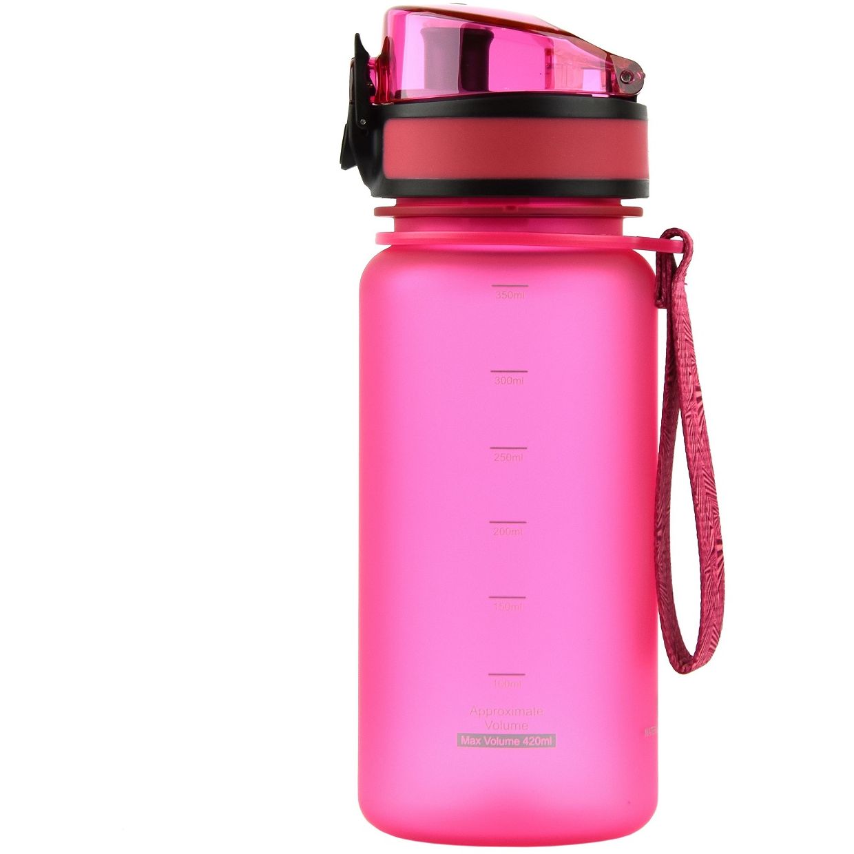 Пляшка для води UZspace Colorful Frosted, 350 мл, рожевий (3034) - фото 2
