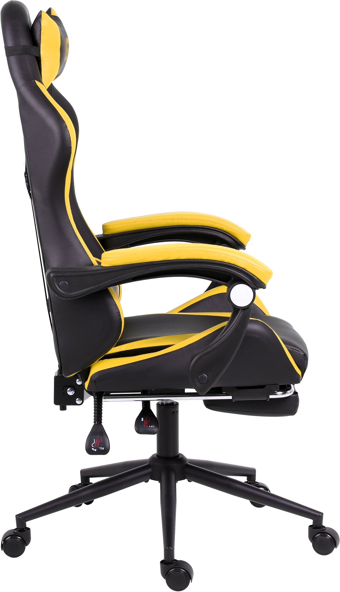 Геймерське крісло GT Racer чорне з жовтим (X-2323 Black/Yellow) - фото 3