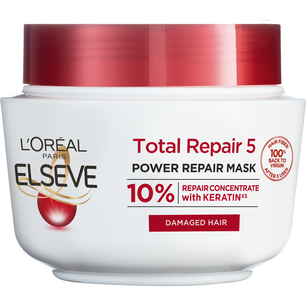 Маска для волосся L’Oréal Paris Elseve Повне відновлення 5, для пошкодженого волосся, 300 мл - фото 1
