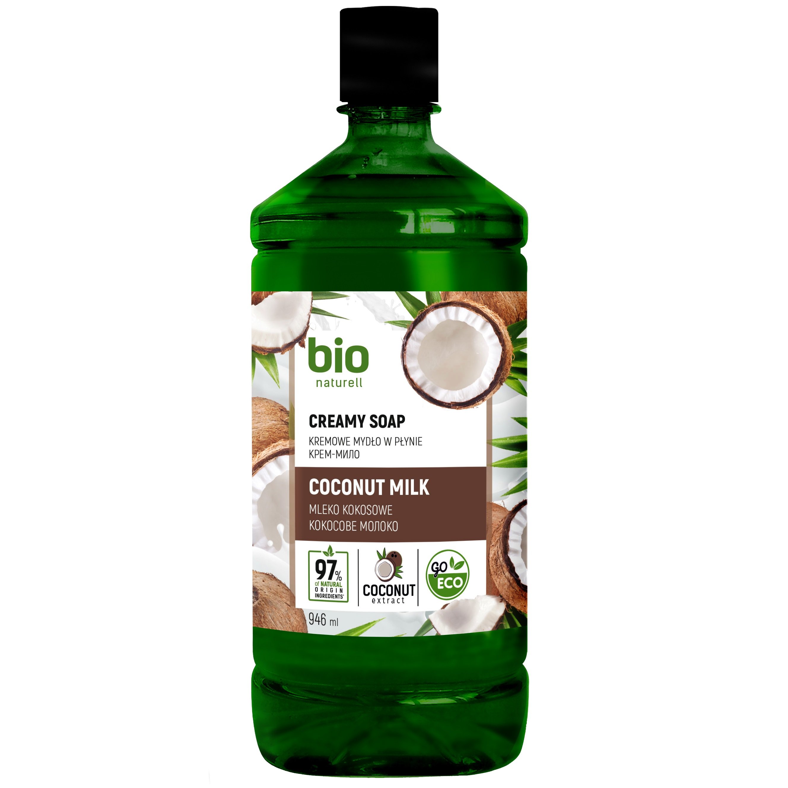 Крем-мило Bio Naturell Coconut milk Creamy soap, 946 мл - фото 1