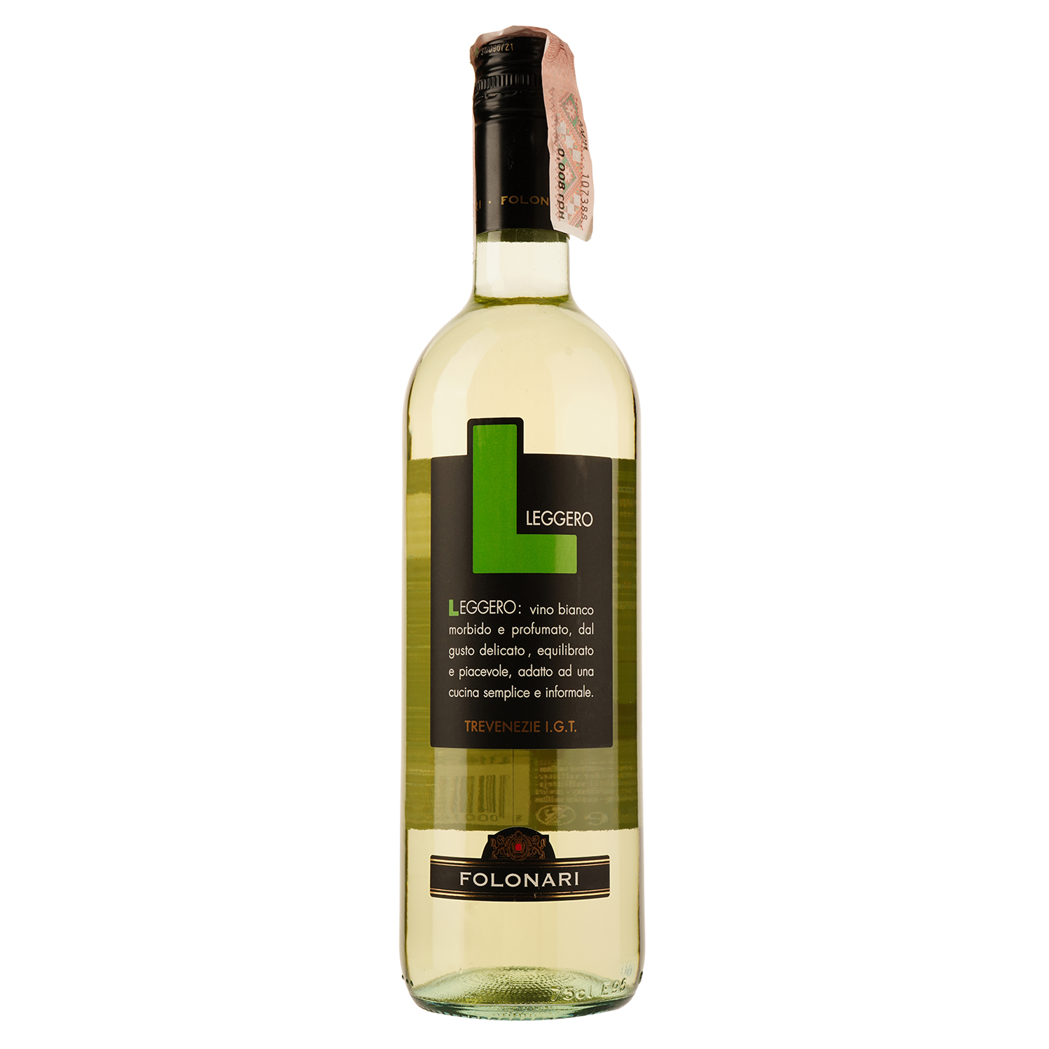 Вино Folonari Leggero L delle Trevenezie IGT, белое, сухое, 0,75 л - фото 1