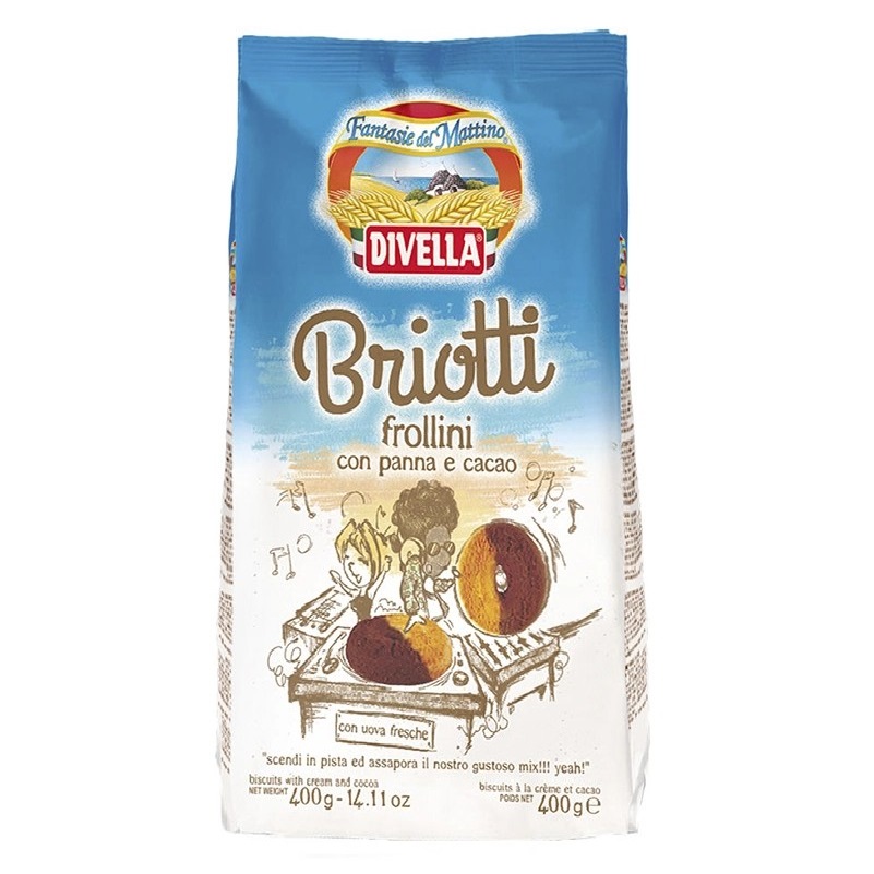 Печенье Divella Briotti Cacao e Panna 400 г (DLR4901) - фото 1