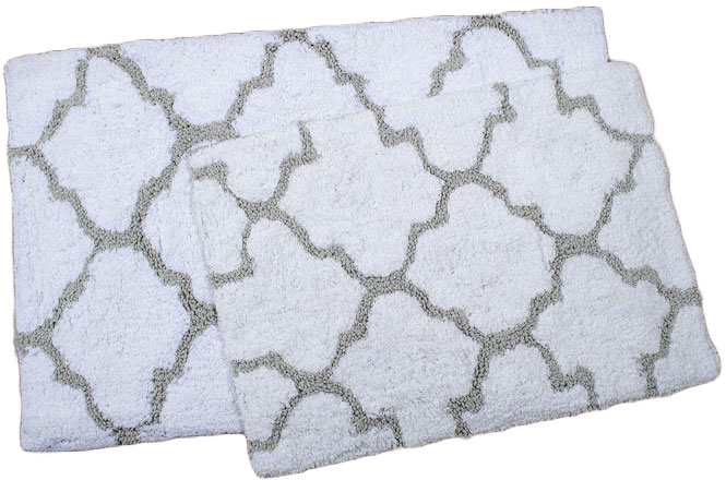 Набор ковриков Irya Bali beyaz, 80х50 см и 60х45 см, белый (2000022195034) - фото 1