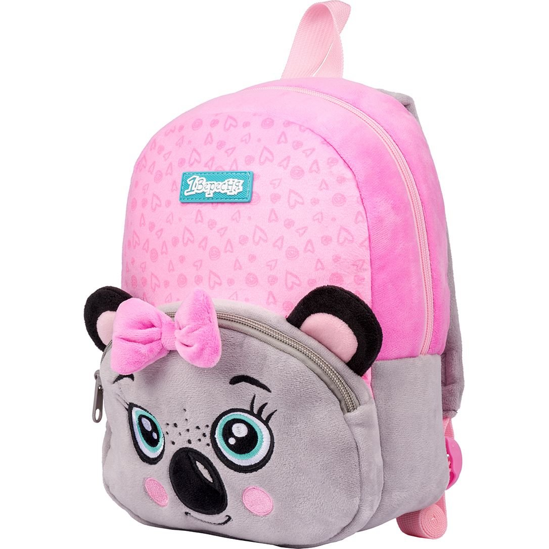 Рюкзак дитячий 1 Вересня K-42 Koala, сірий з рожевим (557878) - фото 1