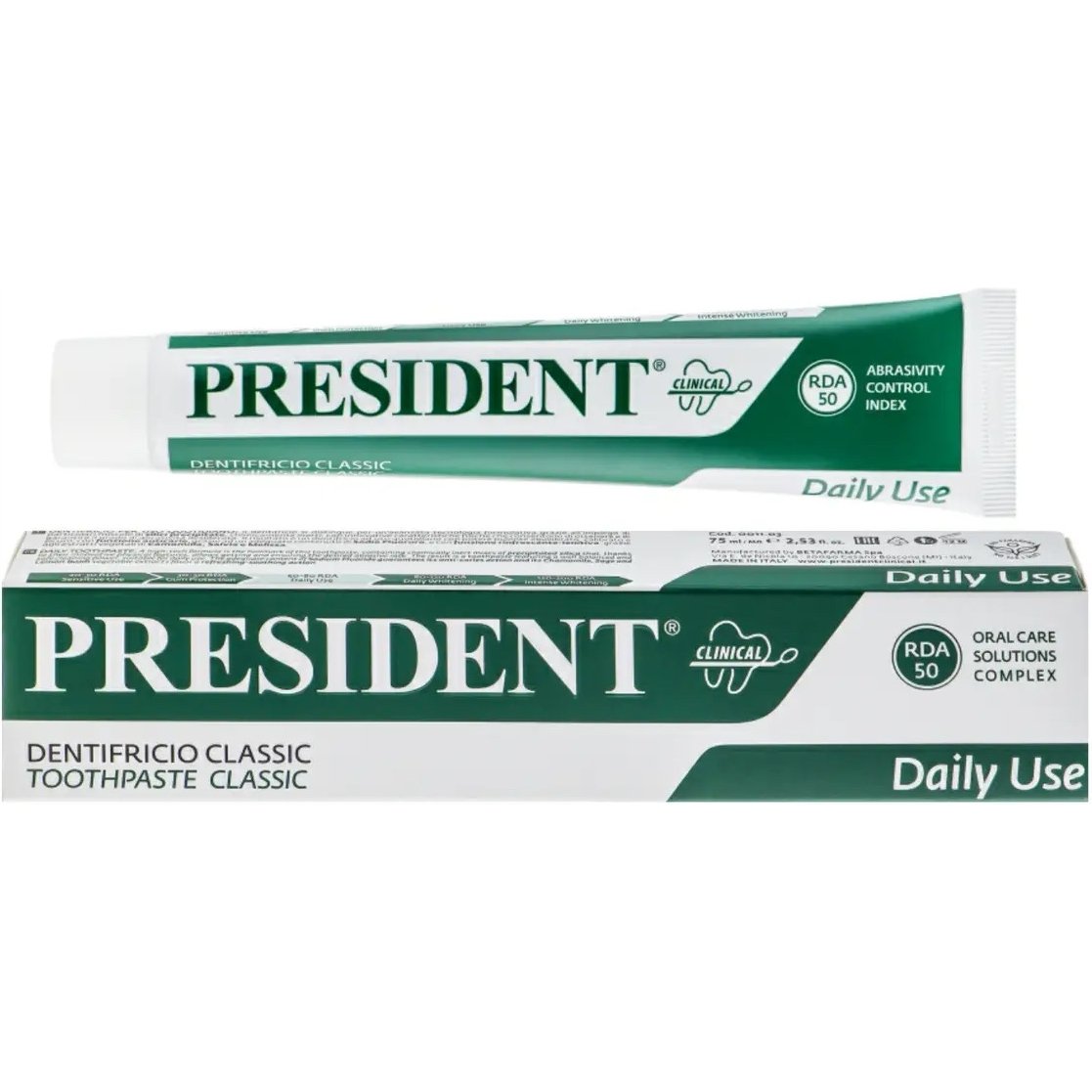 Зубная паста President Toothpaste Classic 75 мл - фото 1