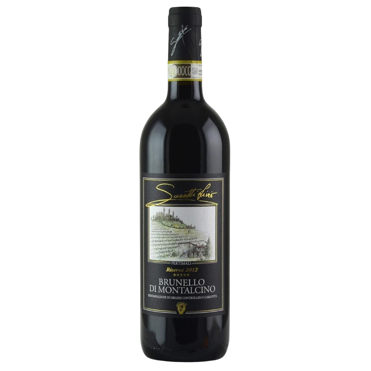 Вино Sassetti Livio Brunello di Montalcino Riserva, красное, сухое, 0,75 л - фото 1