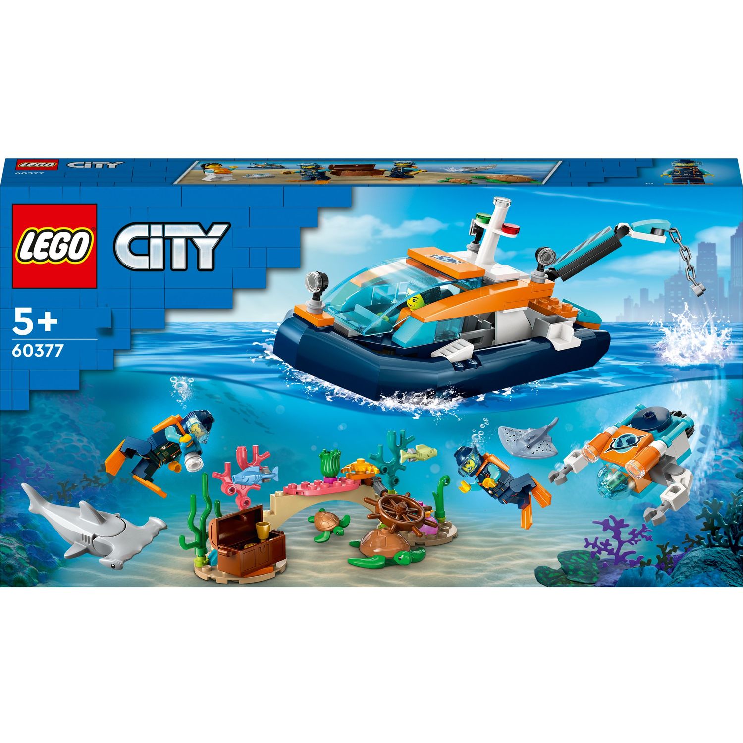 Конструктор LEGO City Дослідницький підводний човен, 182 деталі (60377) - фото 1