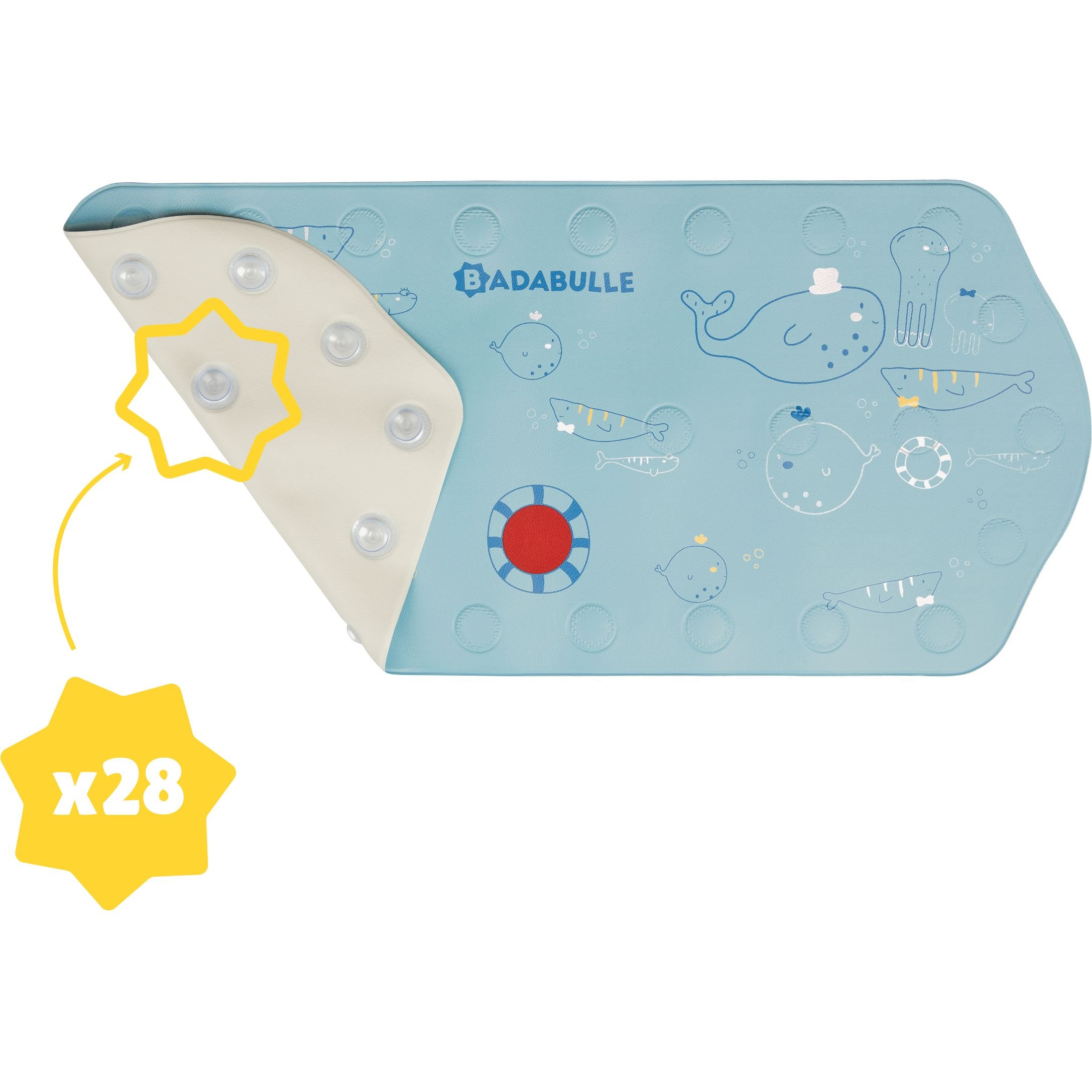 Килимок для ванни Badabulle XXL, з індикатором температури, синій (B023014) - фото 3