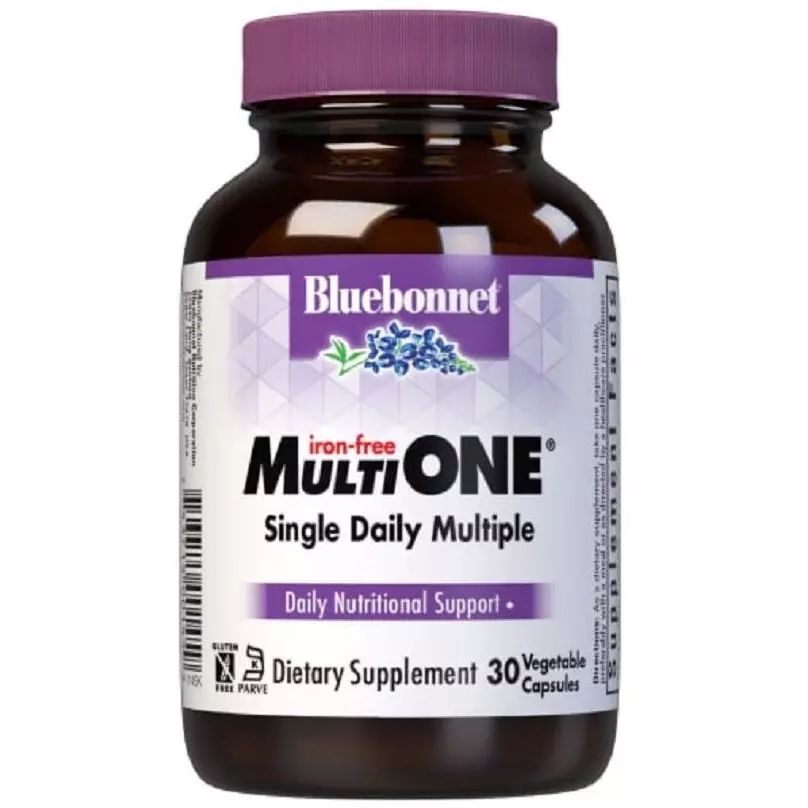 Мультивiтамiни без залiза Bluebonnet Nutrition Multi One 30 вегетаріанських капсул - фото 1