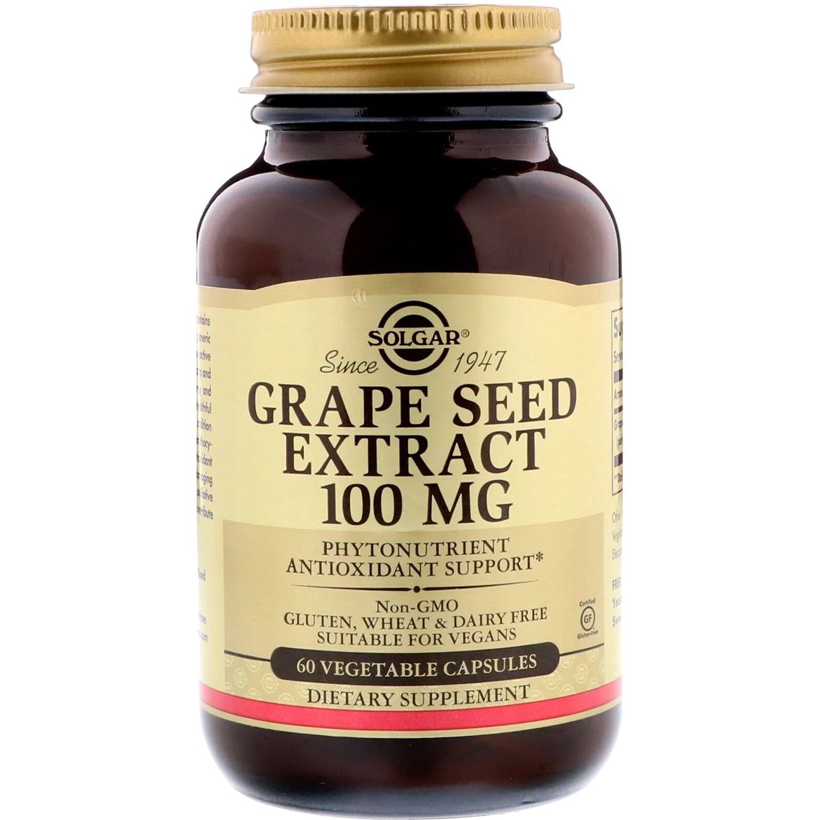 Экстракт виноградных косточек Solgar Grape Seed Extract 100 мг 60 капсул - фото 1