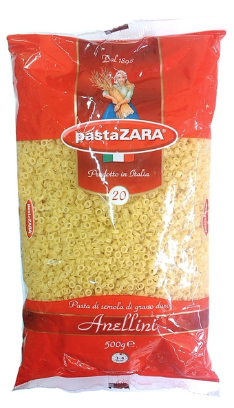 Изделия макаронные Pasta Zara Паста Анеллини, 500 г (36064) - фото 1