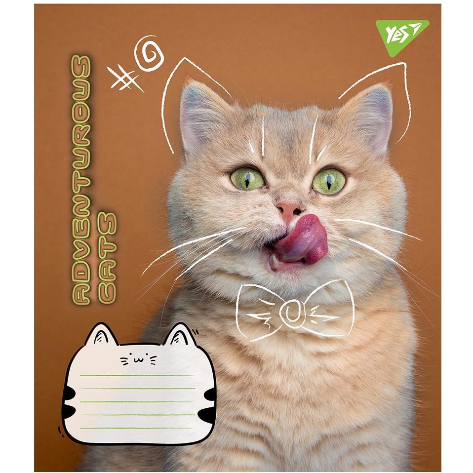 Набір зошитів Yes Adventurous Cats, А5, в клітинку, 24 аркуша, 20 шт. (766630) - фото 2