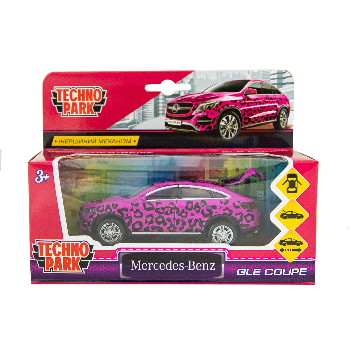 Автомодель Technopark Glamcar Mercedes-Benz Gle Coupe, розовый (GLECOUPE-12GRL-PIN) - фото 8