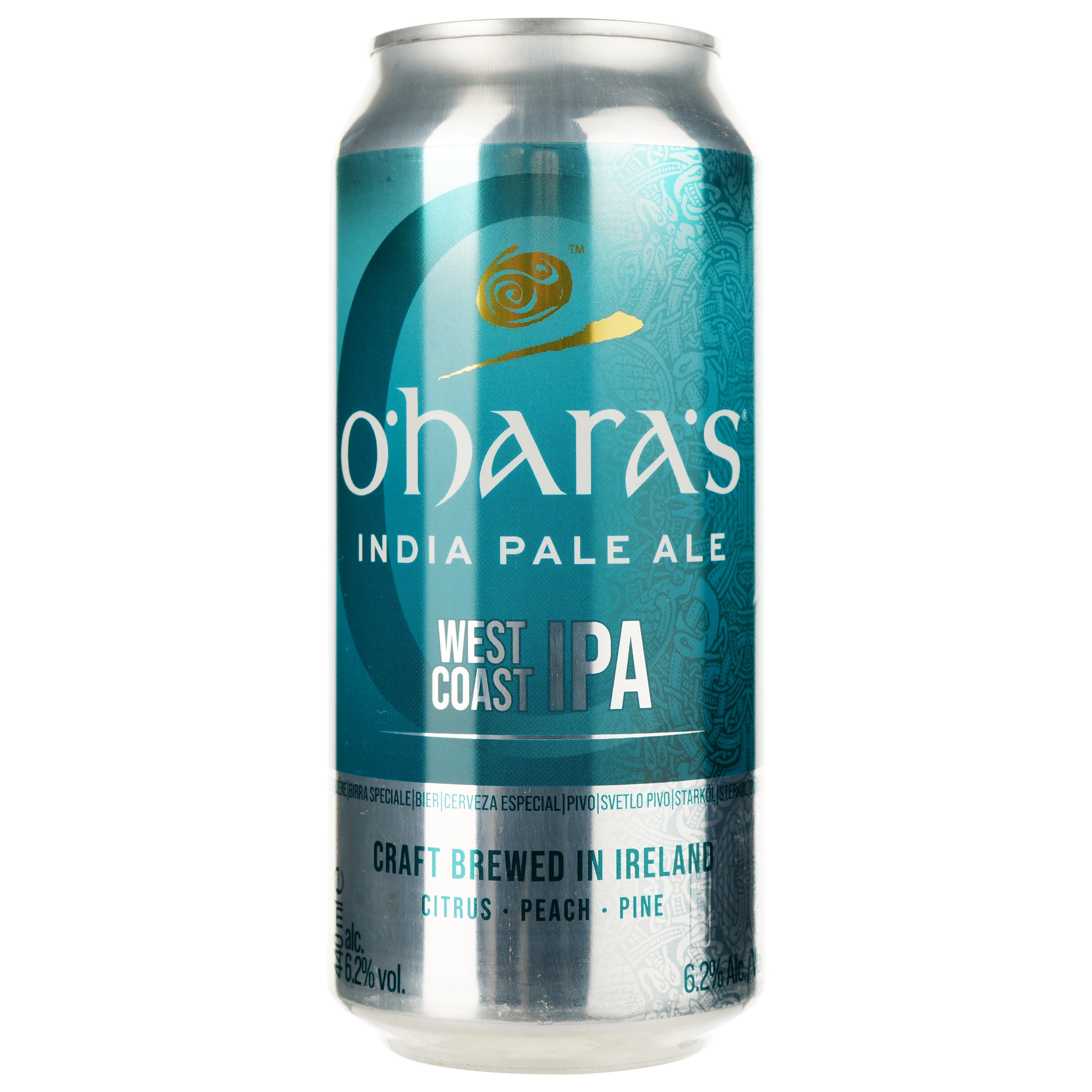 Пиво O'Hara's West Coast IPA, полутемное, 6,2%, ж/б, 0,44 л - фото 1