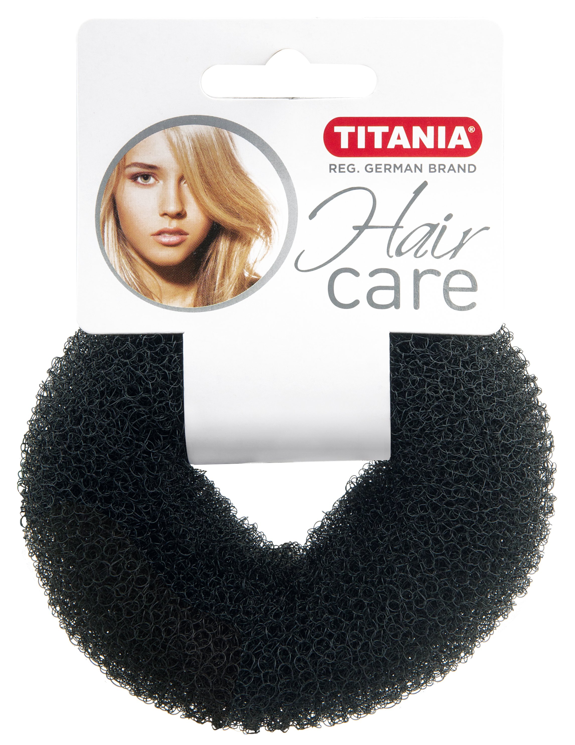 Валик-бублик для волосся Titania, 1 шт., чорний (7833) - фото 1