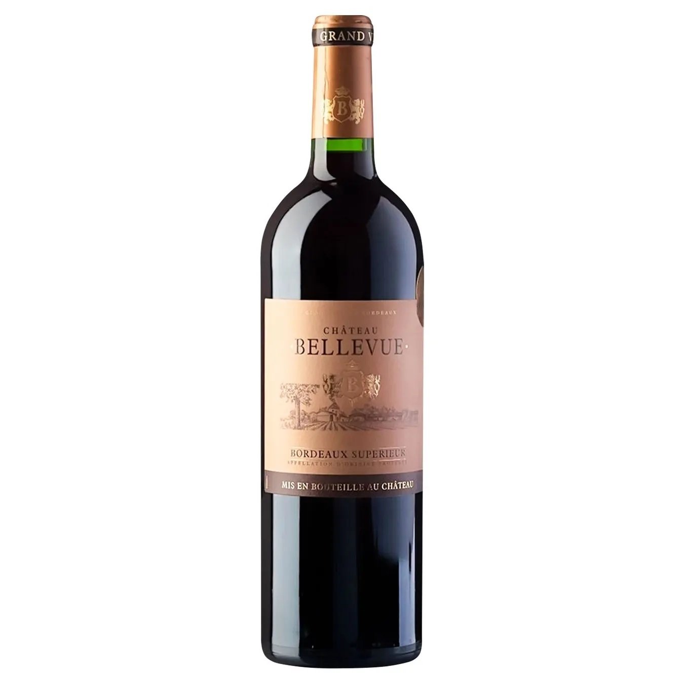Вино Les Grands Chais de France Chateau Bellevue Bordeaux Superior, червоне, сухе, 13,5%, 0,75 л - фото 1