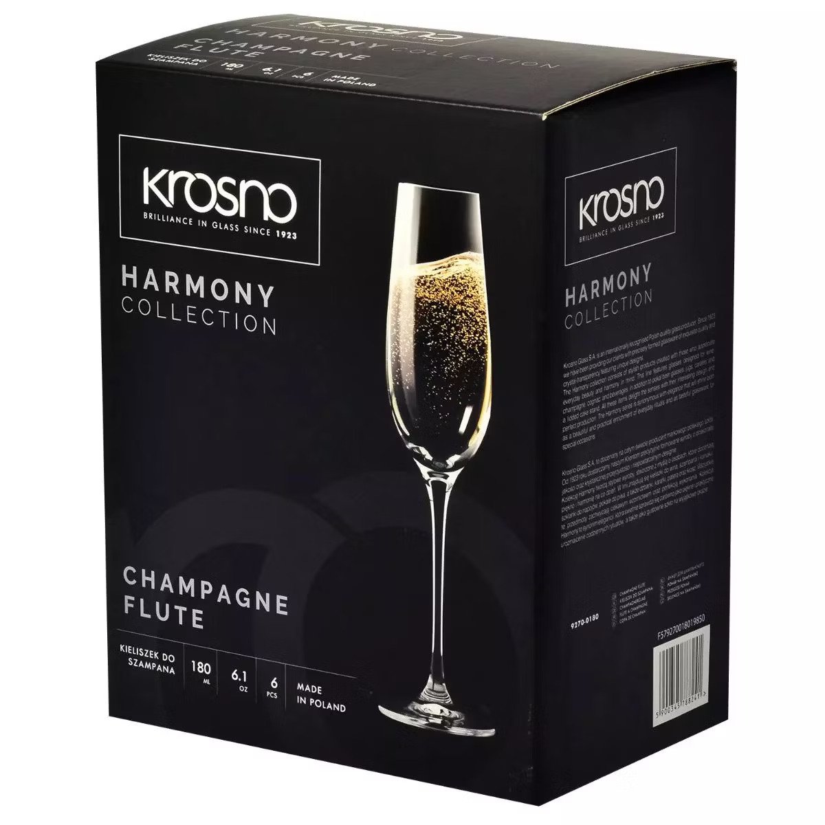 Набор бокалов для шампанского Krosno Harmony, стекло, 180 мл, 6 шт. (788241) - фото 3
