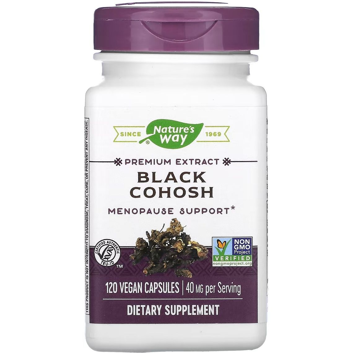 Клопогон Nature's Way Black Cohosh 40 мг 120 вегетаріанських капсул - фото 1