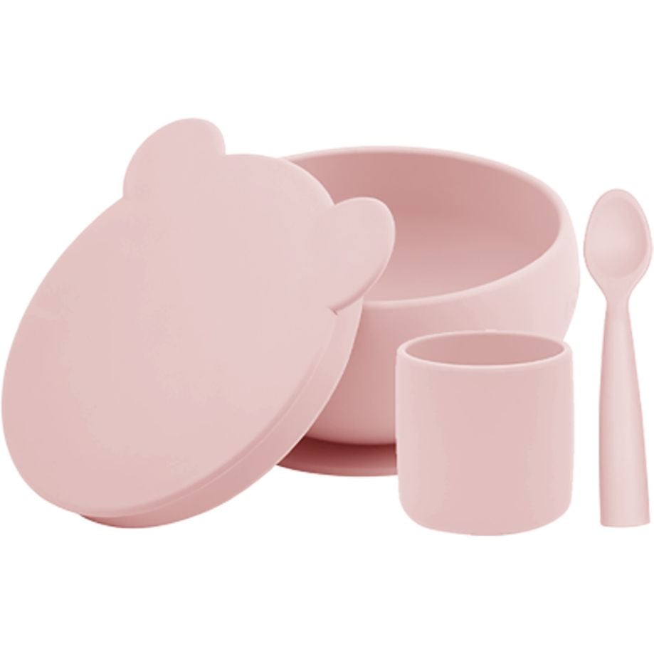 Набор для кормления MinikOiOi BLW Set I Pinky Pink силиконовый (101070055) - фото 1