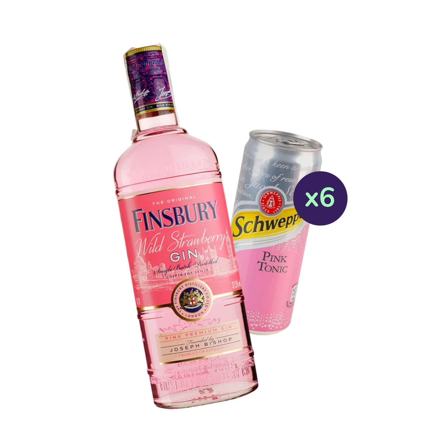 Коктейль Pink Gin Tonic (набір інгредієнтів) х14* на основі Finsbury - фото 2