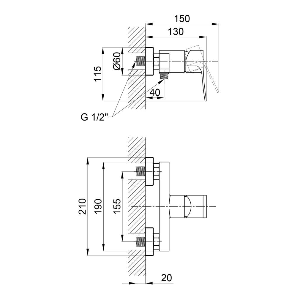 Смеситель для душа Qtap Nihonto 4022101C (QTNH4022101C) - фото 2