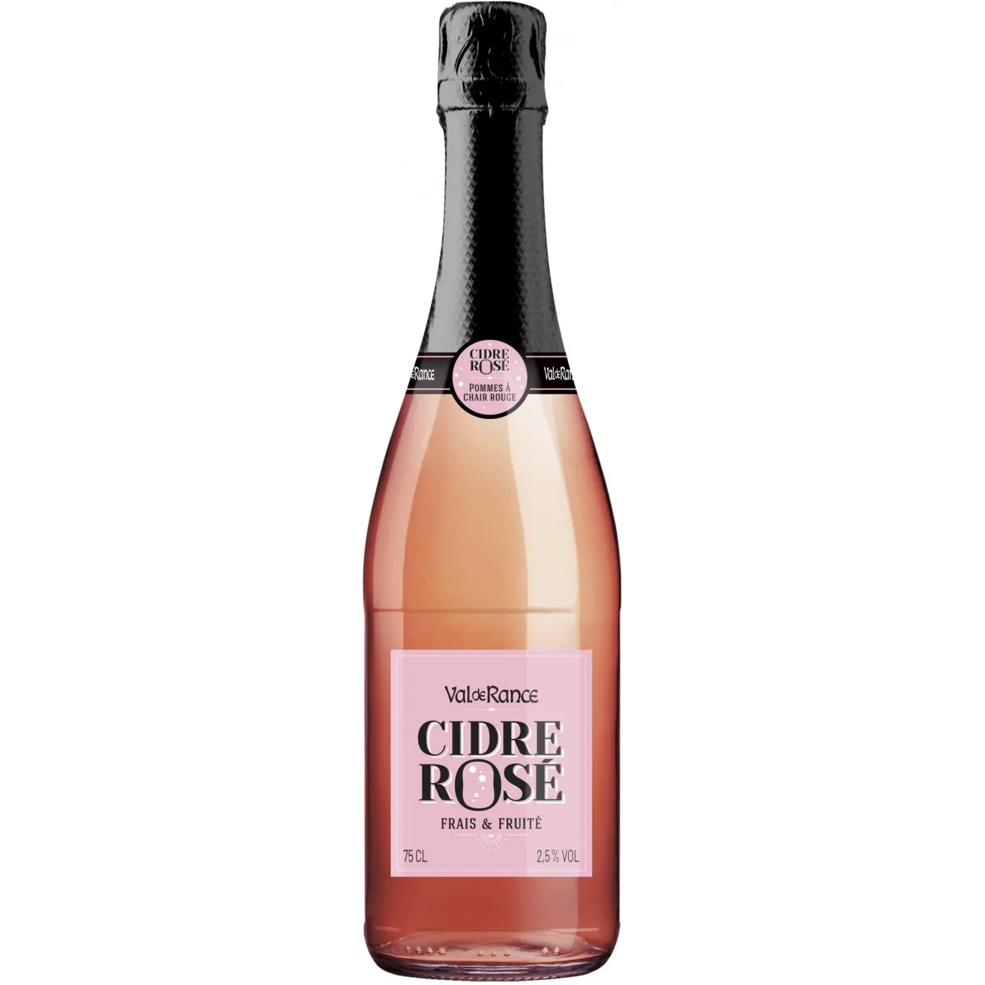 Сидр Les Celliers Val de Rance Cidre Rose яблуко рожевий напівсухий 2.6% 0.75 л - фото 1