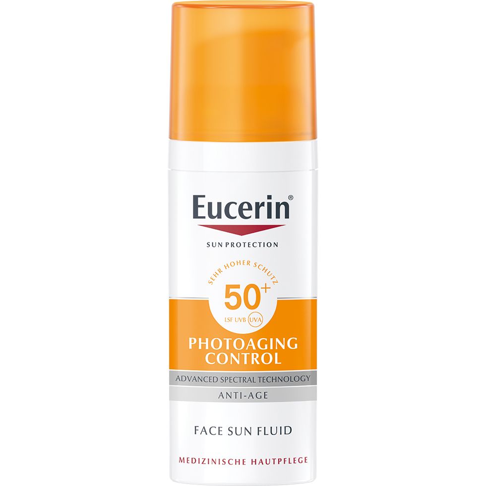 Сонцезахисний флюїд для обличчя Eucerin SPF 50 антивіковий, 50 мл - фото 1