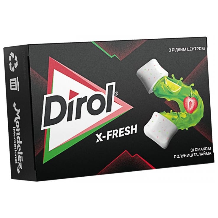 Резинка жевательная Dirol X-Fresh Клубника-лайм, 19 г (797119) - фото 1