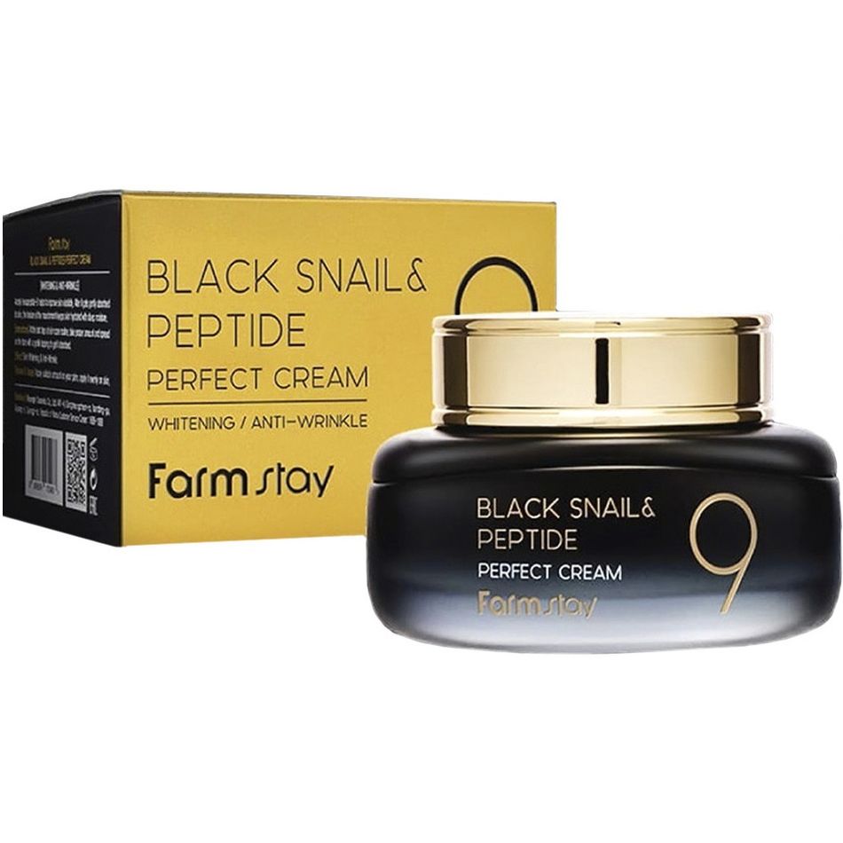 Крем для лица FarmStay Black Snail & Peptide 9 Perfect Cream 55 мл - фото 2