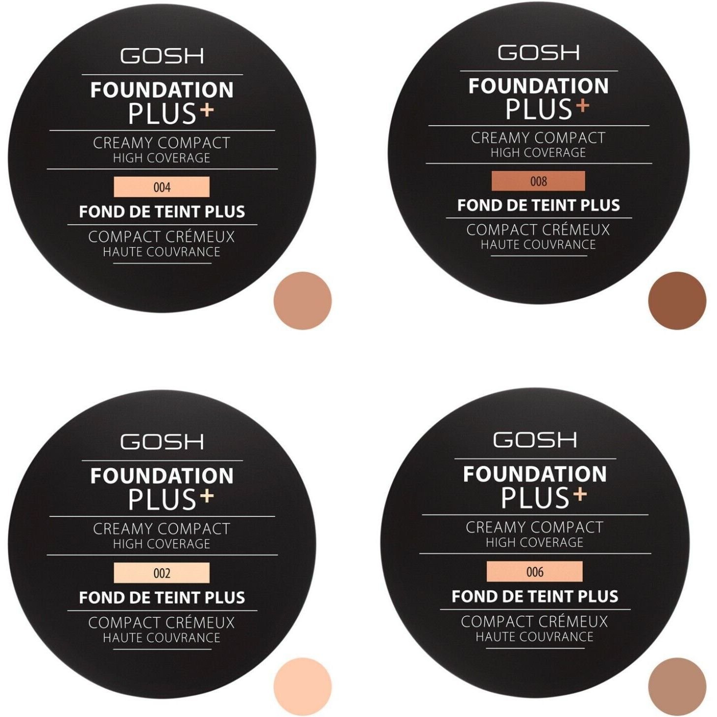 Компактна тональна основа Gosh Foundation Plus+ Creamy Compact відтінок 004 (Natural) 9 г - фото 5