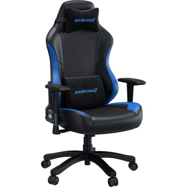 Крісло ігрове Anda Seat Luna Color Size L Black/Blue PVC - фото 2