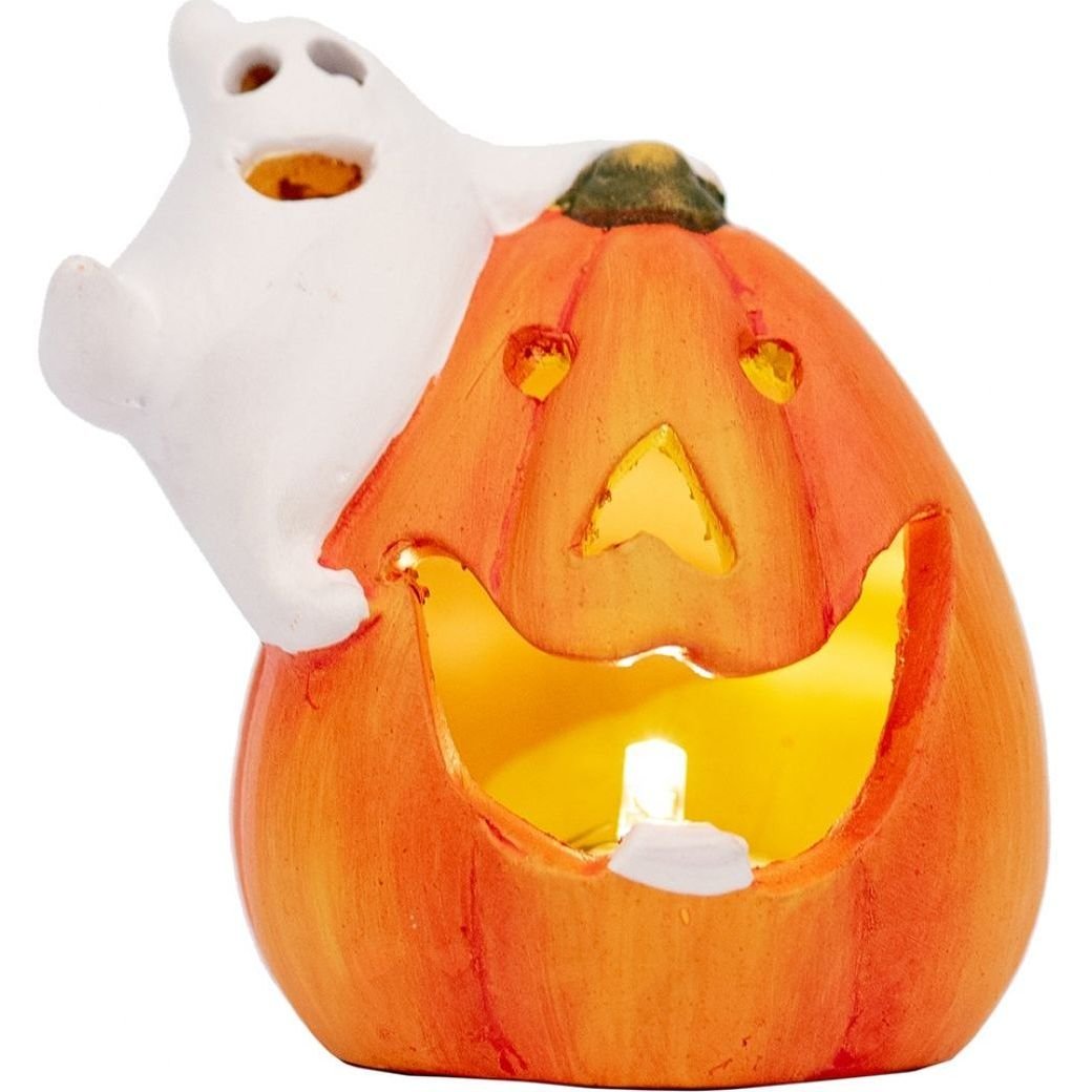 Статуетка Yes! Fun Halloween Pumpkin and ghost LED, 8 см (974190) - фото 1
