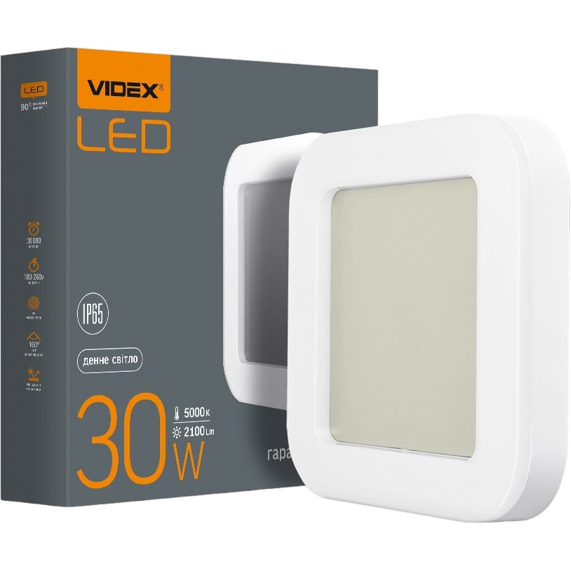 Світильник Videx LED Art IP65 30W 5000K квадратний (VL-BHFS-305) - фото 1