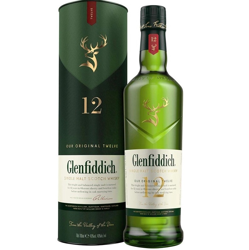 Виски Glenfiddich 12 yo Single Malt Scotch Whisky 40% 0.7 л - фото 1