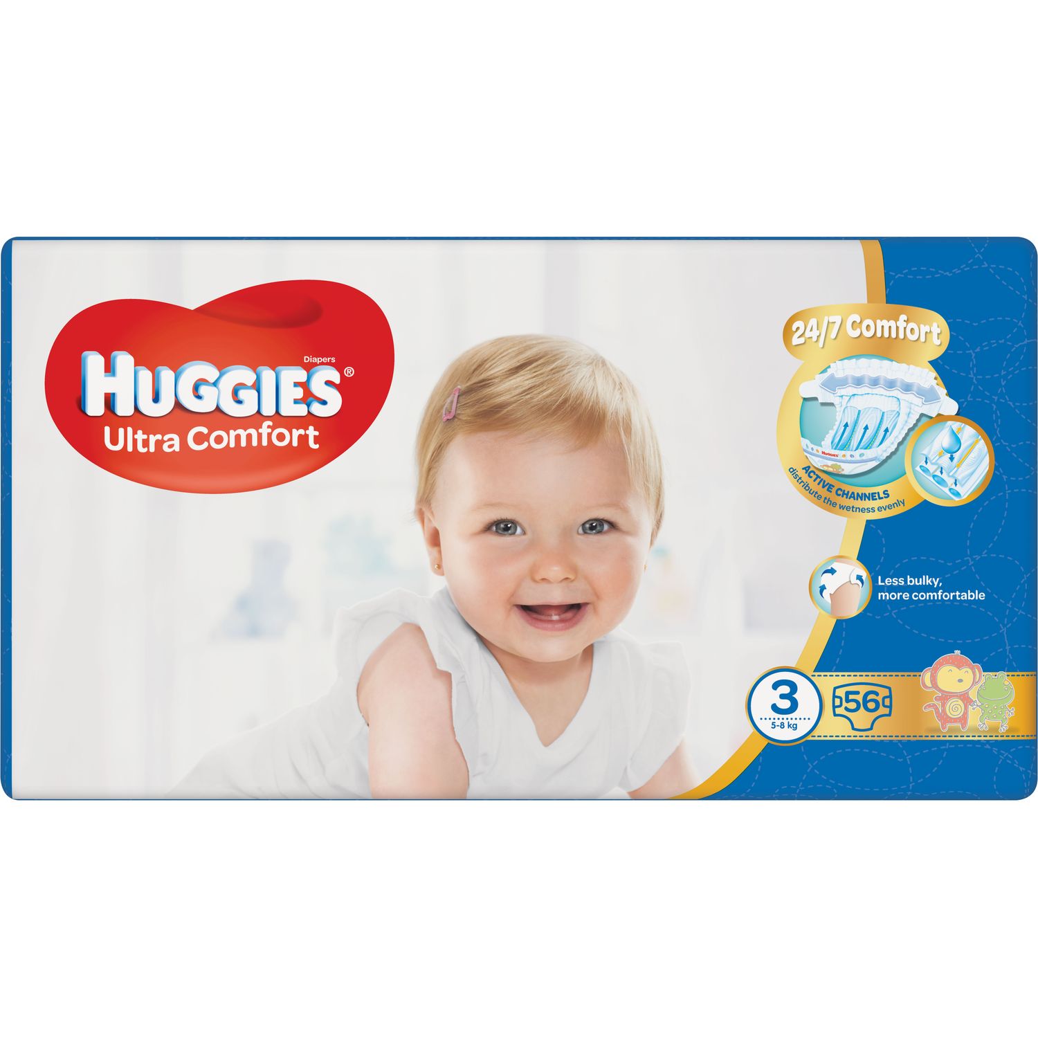 Підгузки Huggies Ultra Comfort 3 (4-9 кг), 56 шт. - фото 1