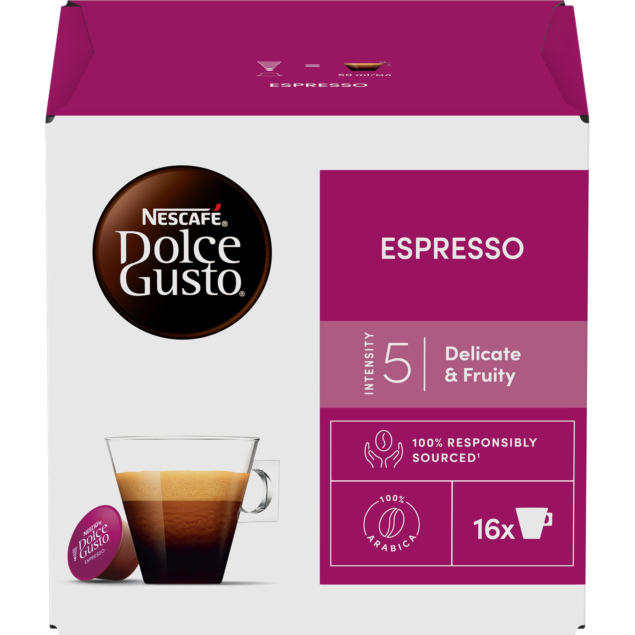 Набор кофе в капсулах Nescafe Dolce Gusto Espresso 48 шт. 264 г (3 пак. x 16 шт. 88 г) - фото 2