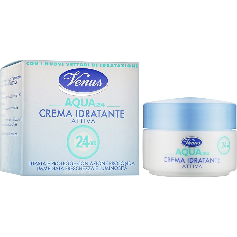 Крем для лица Venus Aqua 24 Crema Idratante Attiva увлажняющий 50 мл - фото 1