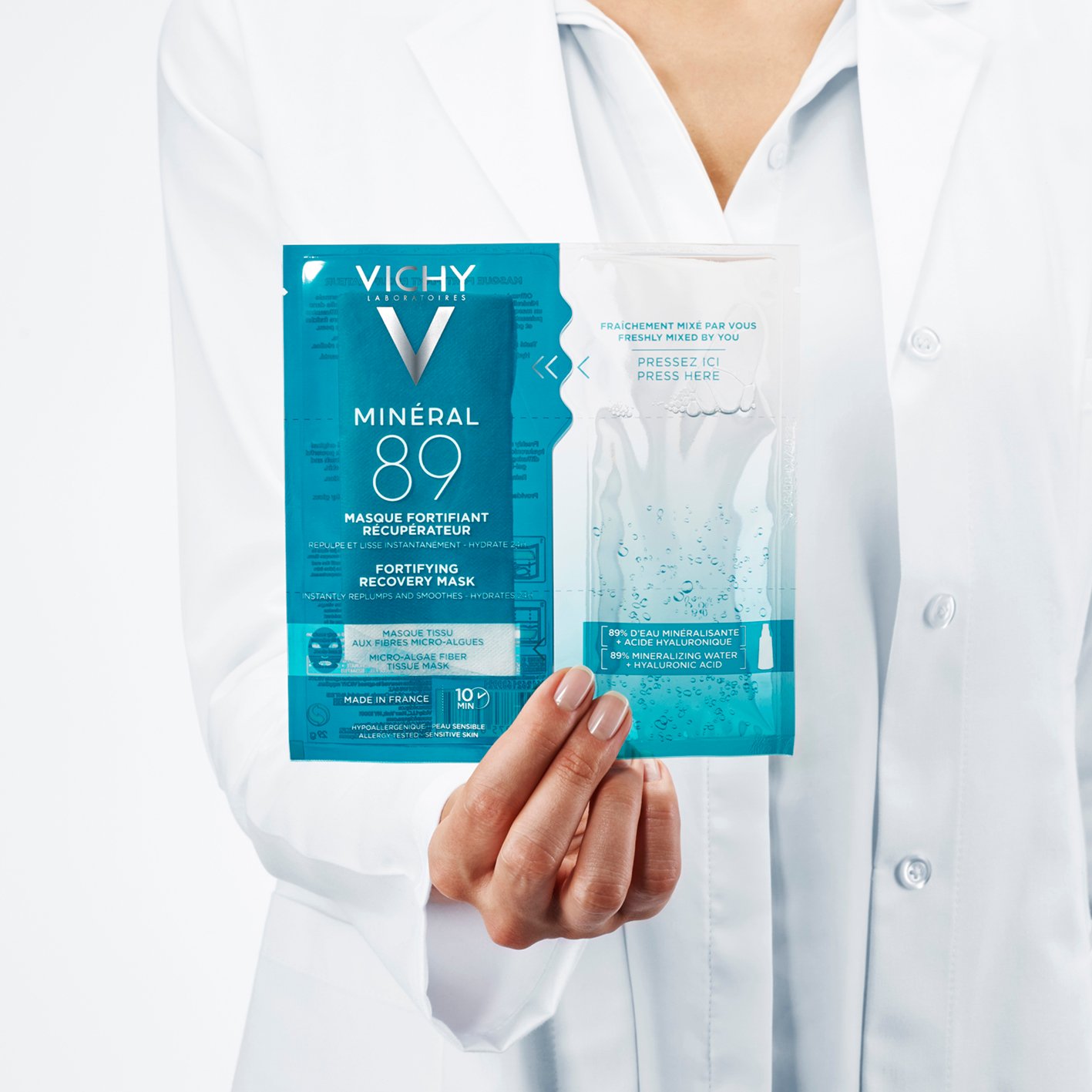 Укрепляющая тканевая маска Vichy Mineral 89, для увлажнения и восстановления кожи лица, 29 мл - фото 5
