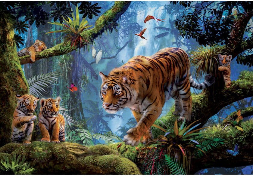 Пазл Educa Тигры на дереве, 1000 элементов (17662) - фото 2