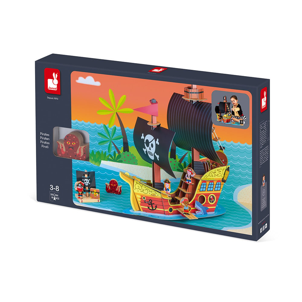 Ігровий набір Janod Корабель піратів 3D (J08579) - фото 2
