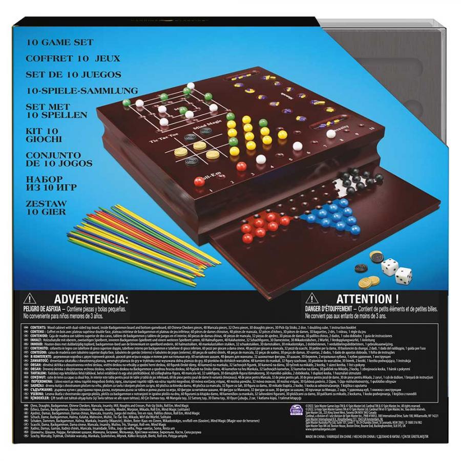 Набір Spin Master з 10 класичних ігор у дерев'яній коробці (SM98376/6065366) - фото 3