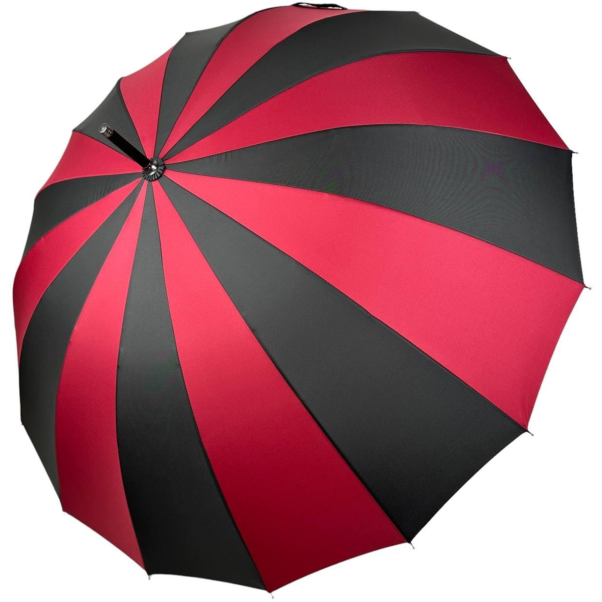 Жіноча парасолька-палиця напівавтомат Toprain 98 см бордова - фото 1