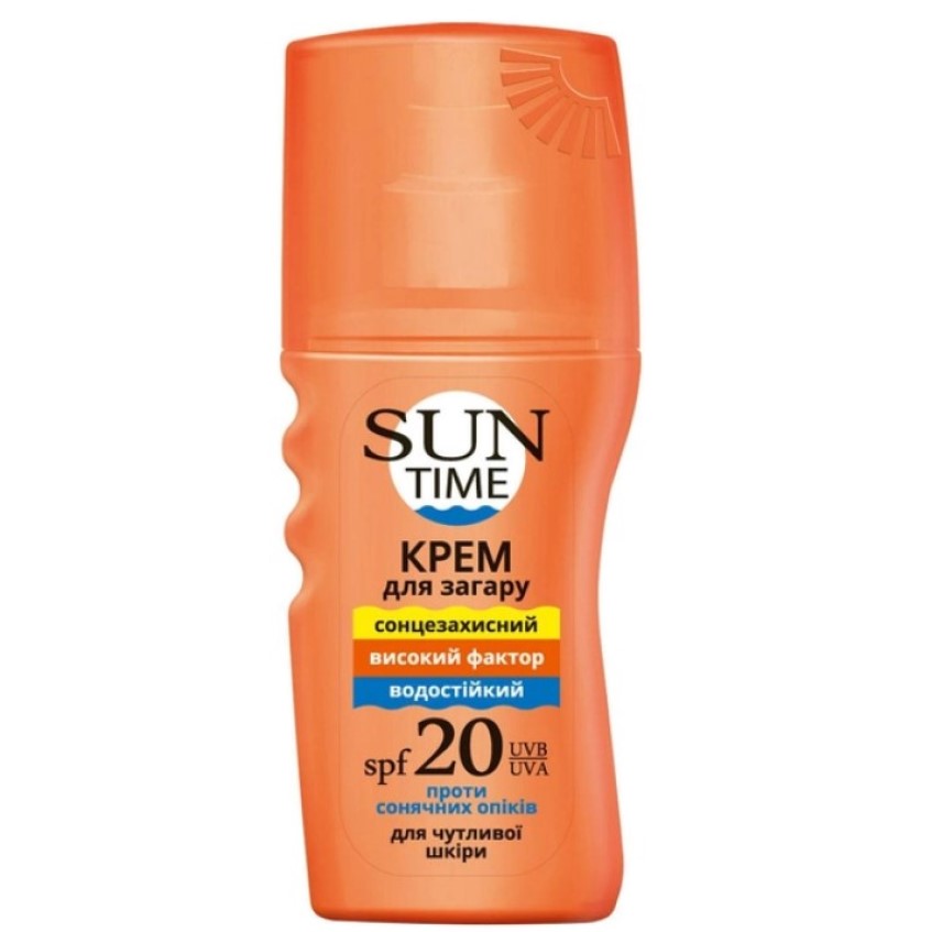 Крем для засмаги Біокон Sun Time SPF 20 для чутливої шкіри 150 мл - фото 1